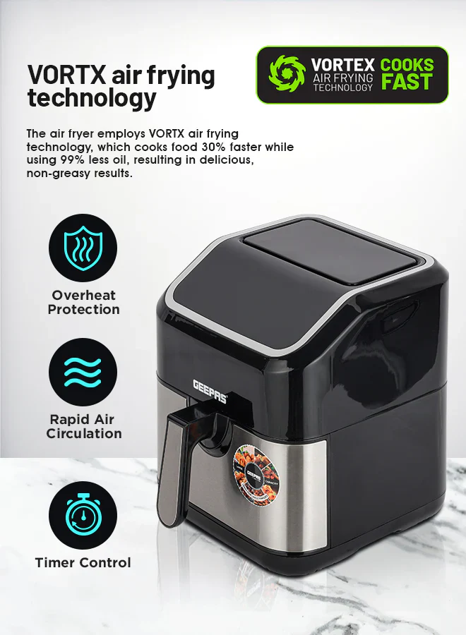 Geepas Digital AirFryer 5L - Image 6