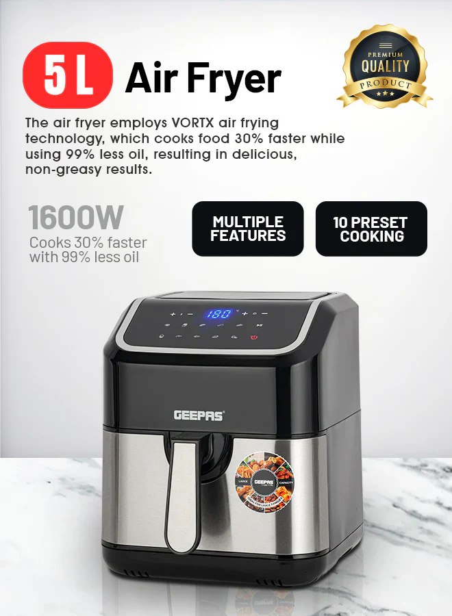 Geepas Digital AirFryer 5L - Image 8