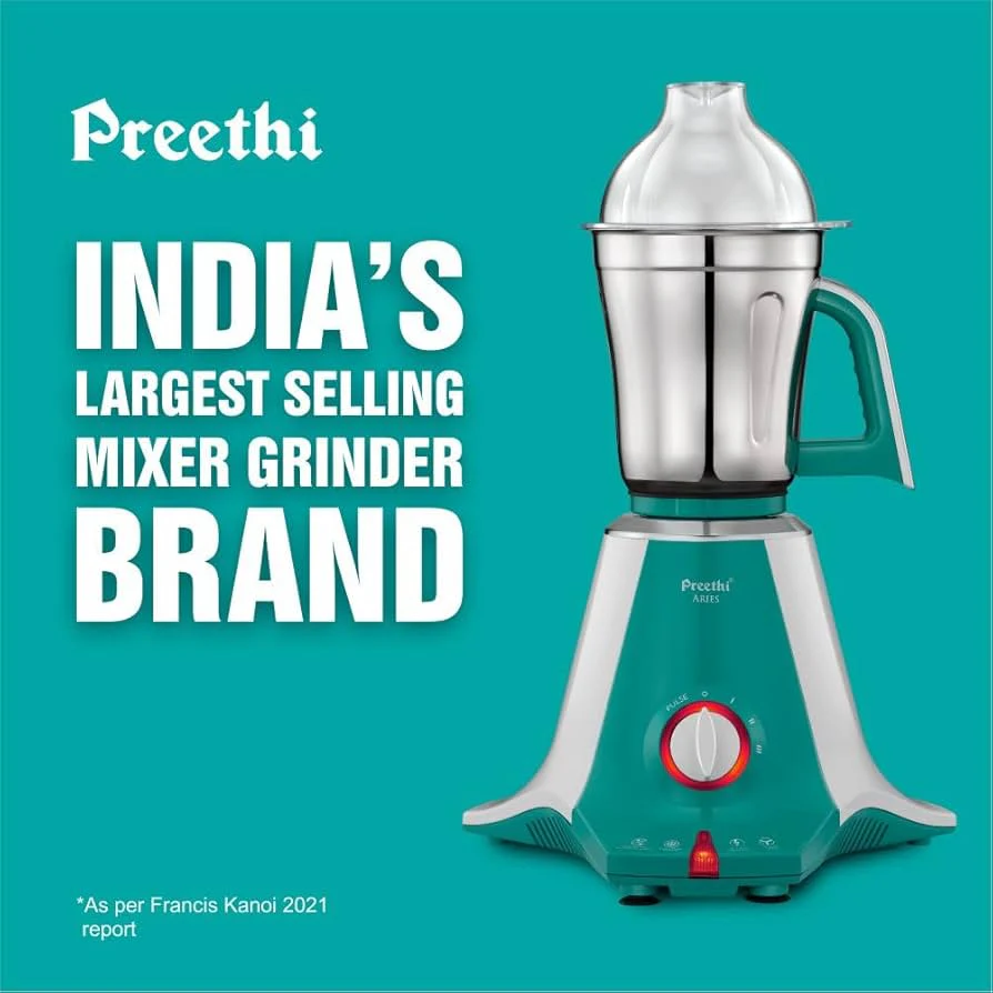 Preethi MixerGrinder 750W Aries - Image 3